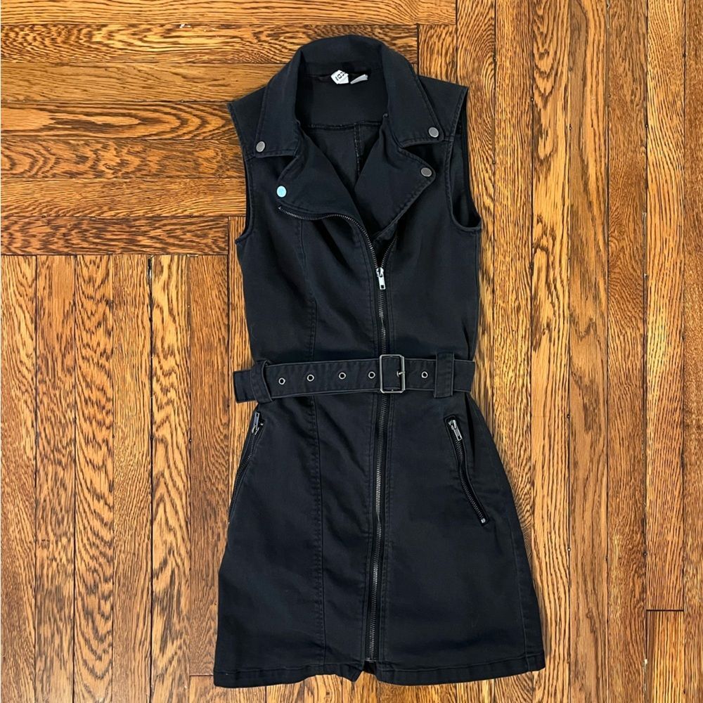 Divided Black Denim Punk Goth Dress